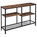 HOOBRO Tavolo Console, Tavolo da Ingresso per Corridoio, Tavolino a 4 Livelli in Design Sfalsato, 110 x 28 x 76,5 cm, Scaffale Stabile, Struttura in Metallo, Tavolino da Salotto, Soggiorno EBF28XG01