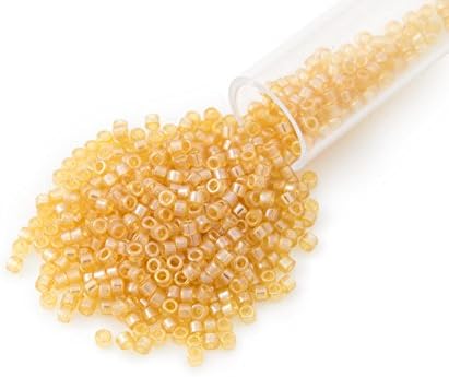Miyuki Delica Seed Bead 11/0 Transparent Buttercup (3 Gram Tube)