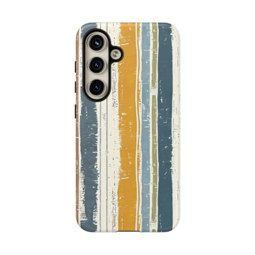 Coque Samsung S24 antichoc mate fine motif lin rustique rayé