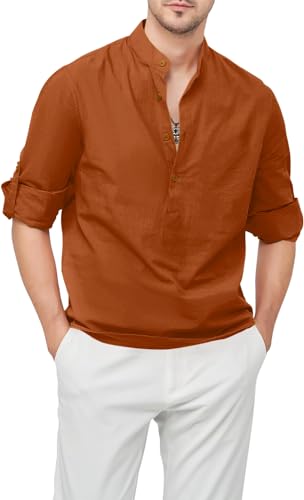 Image of Zombom Men's Cotton Blend Mandarin Collar Self One Design Full Sleeve Casual Short Kurta