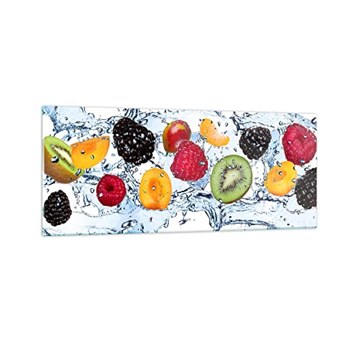 Tableau en verre decoratif moderne fruits frais pour sublimer votre deco cuisine et salon
