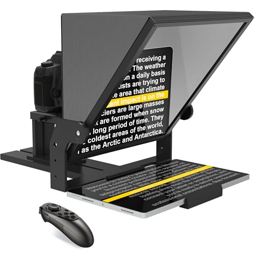 Teleprompter de 16 pulgadas Nelyrho para grabación de video sin memorizar guiones