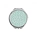 White Spots s Art Hand Compact Mirror Round Portable Pocket Glass