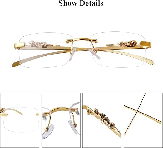 Image of Honey Singh & Mc Stan Vintage Rimless Square Sun Glasses UV Protection Men's & Women's Shade Trendy Metal Frameless.
