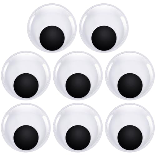 TOAOB 8pcs Giant Googly Eyes 4 Inch White Wiggle Eyes with Self Adhesive