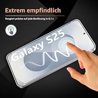 LiiLaa Schutzfolie für Samsung Galaxy S25 5G für Panzerglas, 2 Stück Gehärtete Glas Schutz Folie mit 2 Stück Kameraschutz, 9H Fingerabdrücke Entsperren displayschutz Ultra-klar Schutzglas – Ansicht 4