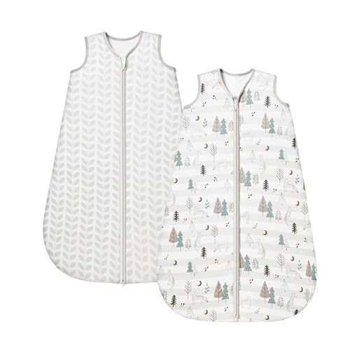 ToyaTec Baby Schlafsack 1.0 Tog – Superweiches Viskosegewebe aus Bambus, Reiner Bio-Bambusfaser-Schlafsack für Babys, für Frühling, Sommer und Herbst