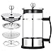 Caffettiera E Teiera French Press (600ml /350ml) Pressa Per CaffÈ In Acciaio Inossidabile 304 Con 4 Filtri Nessun Residuo Vetro Borosilicato Resistente Al Calore Facile Da Pulire (350ml)