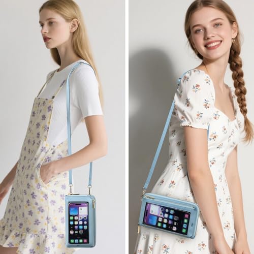 Image of GOIACII Phone Purse Crossbody Bags for Women Small Travel Wallet Touch Screen RFID Blocking