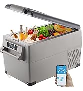 VEVOR CF35 Portable 37 Quart(35 Liter) 12 Volt App Control(-4℉~68℉), Car Refrigerator Dual Zone w...