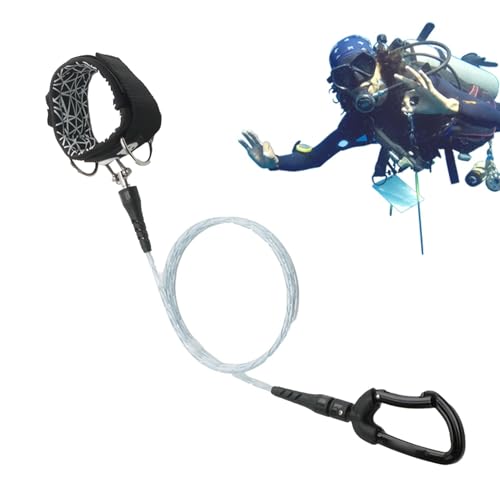 Lanyard for Freediving - Heavy Duty Freediving Rope Outdoor Swimming Lanyard,Diving Safety Gear, Diving Safety Lanyard for Water Sports, Freediving Scuba Diving, Snorkeling