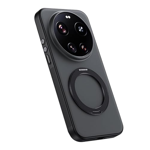 TRIPLE RIVER�EFor Xiaomi 17 Ultra �P�[�X �ϏՌ� �J�o�[ �w�ʃ}�b�g�d�l �n�[�h�P�[�X ��̌^�X�}�z�����O�t�� �X�^���h�@�\ ���ʊ���~�� For ���� �V���I�~ �E���g�� �X�}�z�P�[�X(�u���b�N)