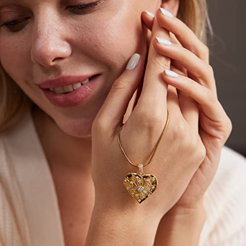 Fanery Sue Personalized Dandelion Locket Necklace For Mom Daughter,Lockets For Women That Holds 2 Pictures Customizable Memory Lockets With Picture Inside- Keep Someone Always In My Heart #TOP1