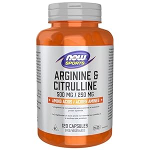 NOW Sports Nutrition, Arginine & Citrulline 500 mg/ 250 mg, Amino Acids, 120 Veg Capsules
