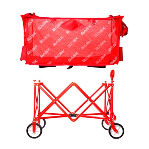 Carrinho de Mão Multiuso Bask – Ideal para Camping, Pesca e Compras, com Estrutura Resistente, Dobrá