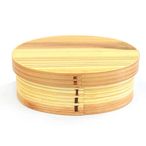 IPPINKA Japanese Magewappa Bento Box - Medium - 600 ml - Dishwasher-safe - Natural Cedar Wooden Lunch Box - Belt Included