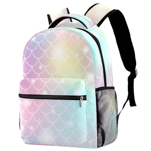 Sac à dos filles et garçons motif écailles de poisson : cadeau idéal
