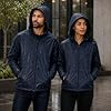 Style It Up Unisex Mens Ladies Water Resistant Plain Raincoat Kagools Jacket Hooded Cagoule (Black, 5XL) #2