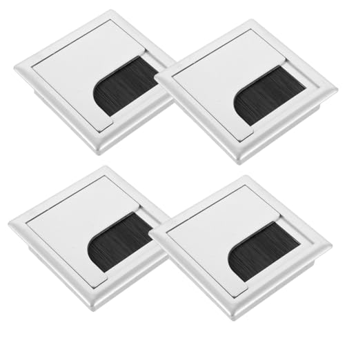 OSALADI 4 piezas Tapas para agujeros de cables con diseño de cepillo para gestión de cables, cubiertas de orificios para escritorios de oficina, gabinetes de TV y muebles decorativos y prácticos miniatura 5