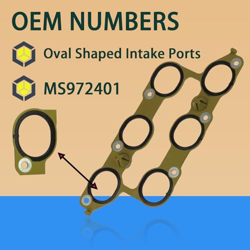 Image of Lower Upper Intake Manifold Gasket Set MS972401 Fit for Buick Enclave Lacrosse GMC Acadia Terrain Cadillac ATS CTS SRX XTS Chevy Camaro Caprice Colorado Equinox Impala 3.6L LLT LFX DOHC 09-17