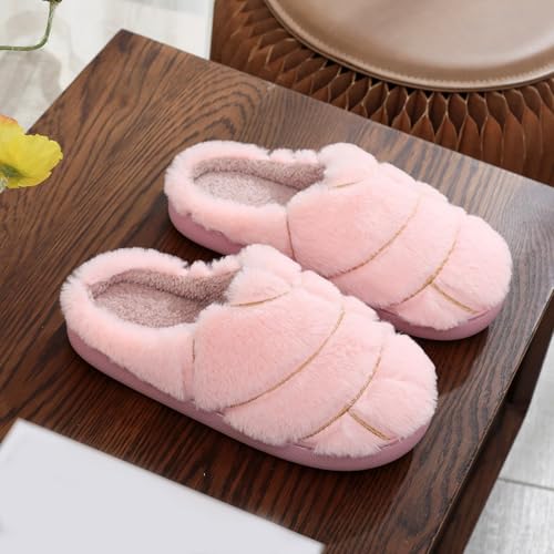 Couples Slippers Fuzzy Comfy House Shoes Memory Foam Close Toe Indoor Outdoor Winter Bedroom Slippers Gifts for Ladies3