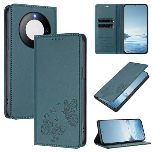 �X�}�z�P�[�X �Ή��@�� for Huawei Mate 60 Pro/Mate 60 Pro Plus �yRFID�u���b�N�z�y�J�[�h�z���_�[�t�����z �}�O�l�b�g�J�� �X�^���h�@�\�t���zBlack