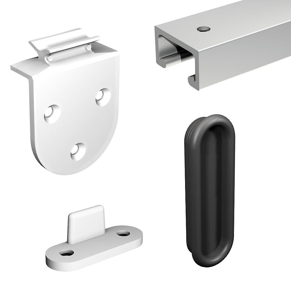 Système coulissant SLID'UP 1900 pour 2 portes de placard - rail 1,5 m aluminium - 6 kg