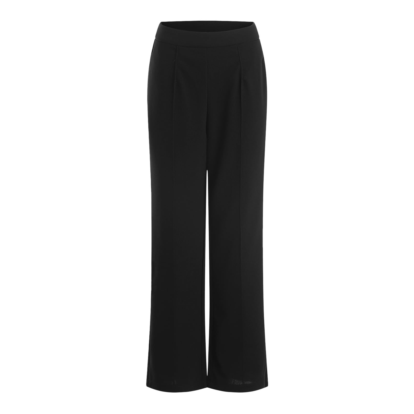Pantalones de Traje para Mujer Pantalones Mujer Verano Cómodos Pantalon Anchos Casual Elásticos de Cintura Alta con Bolsillos Clásico Ligeros Transpirable Pantalón Oficina y Uso Casual Diario