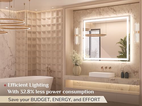 Luxury Bathroom Vanity with LED Mirror