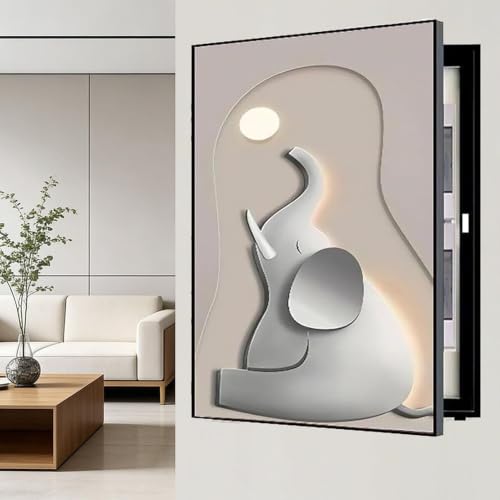 Tapa Cuadro Electrico Tapa Cuadro Eléctrico Decorativo Oculto Montaje en Pared Tapa Caja Cuadros para Tapar Cuadros Electrico montado en la Pared Fácil de Instalar,001,40X60CM