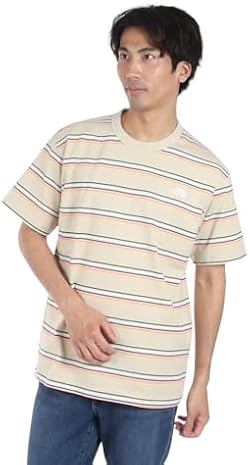 [ザノースフェイス] 半袖 カットソー Tシャツ ショートスリーブマルチボーダーティー メンズ UVガード オーガニックコットン