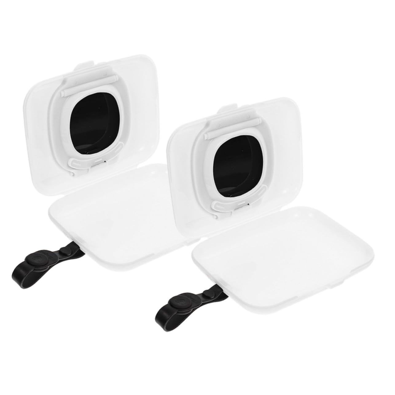 Cabilock 2Pcs Portable Wipes Dispenser Case Travel Wipe Holder for Diaper Bag Refillable Wet Tissue Box with Wide Opening Design Convenient for Crib Stroller and Dining Chair