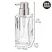 mDesign Rectangle Glass Refillable Liquid Soap Dispenser Pump Bottle for Bathroom Vanity, Countertop, Sink, Holds Hand Soap/Sanitizer, and Essential Oils, Casi Collection, 2 Pack, Clear/Brushed Chrome