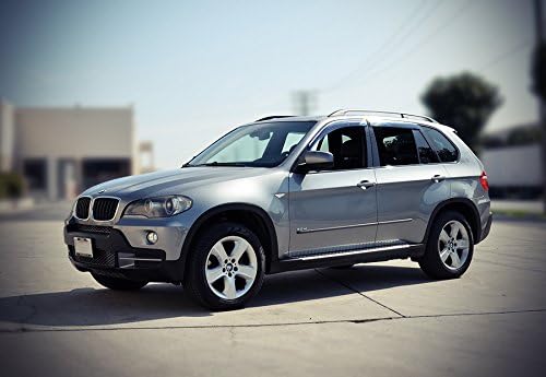 WellVisors Window Visors Wind Deflectors Compatible with BMW 2007-2018 X5 E70 F15 with Chrome Trim Rain Guards 3-847BM005