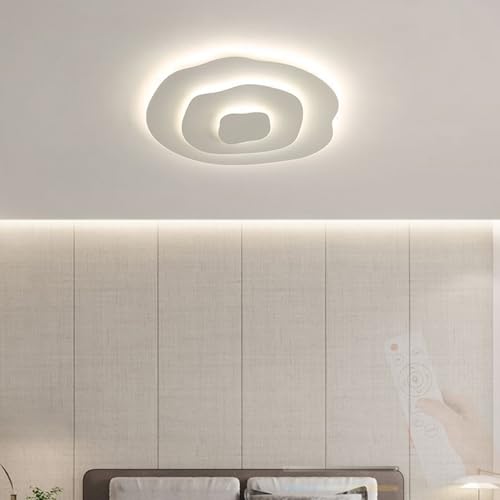 Lampe de Plafond avec Télécommande 40cm : Luminaire Salon Fer Aluminium