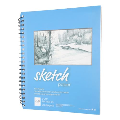 Carnet de dessin bleu de qualité supérieure aux pages blanches
