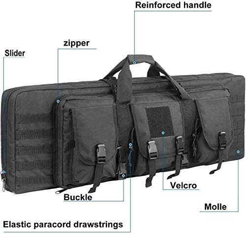 Wolfwarriorx Double Rifle Case Soft Shotgun Cases Gun Bag For Rifle Backpack Pistol Firearm Storage And Transportation For Hunting Shooting Range #TOP3