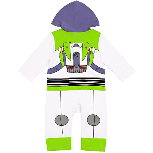 Disney Pixar Toy Story Buzz Lightyear Infant Baby Boys Zip Up Cosplay Coverall Green 24 Months - image 6