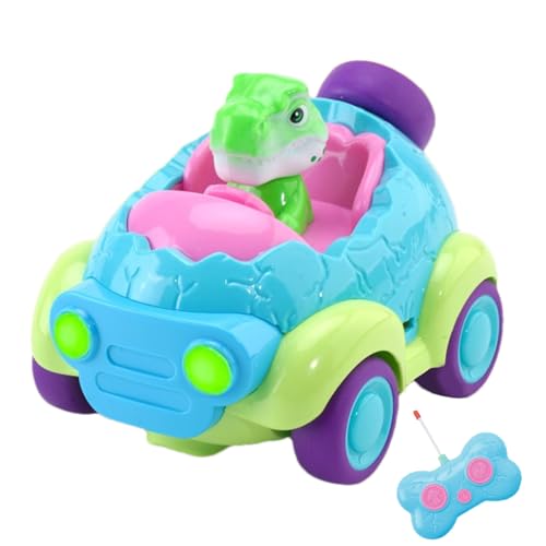 Voiture de dinosaure à distance rechargeable avec effets de lumière et musique pour enfants