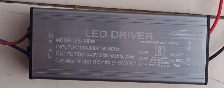 Image of 100 Watt 3000mA IP66 Led Driver With 2 Years Warranty and 6Kv Surge,OVP,UVP,OTP Protection for Street /Flood Light Repairing (10)
