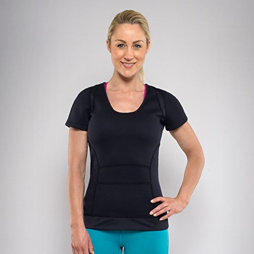 Zaggora Structured Hot Tee - Black - The Original Heat Maximizing and Sauna Suit Effect Tee