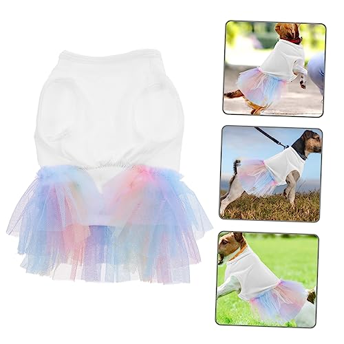 WOONEKY Roupas De Cachorro Para Meninas Roupas De Verão Vestidos Para Meninas Vestido De Seda Para C