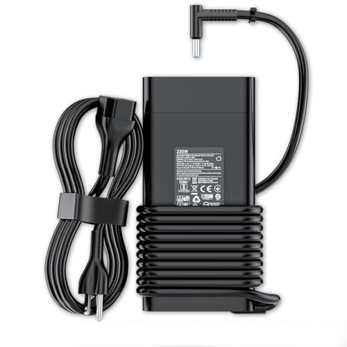 AC Adapter 230W 200W Fit for HP Omen 15 16 17 Victus 15 16 Pavilion 15 16 17 Zbook Fury 16 G9 Envy 15 17 19.5V 11.8A Gaming Laptop Charger M41303-001 M85389-001 TPN-LA10 Power Supply Cord
