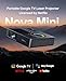 NexiGo Nova Mini, tragbarer Laserprojektor, Google TV mit Netflix, 1080p FHD, 1200 Lumen, 15000:1 Kontrast mit SAE, 3D, Auto-Setup, 1500-Zoll-Display, 8 W Dolby Audio, tragbar für Zuhause und draußen