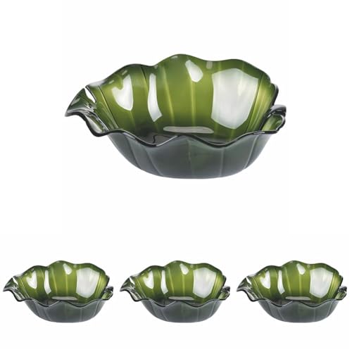Villa d'Este Home Tivoli 2028 Ensaladera hoja verde 32 x 29 cm 2,2 l, La Cucina (Paquete de 4)