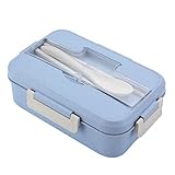 O-Kinee Bento Box - Fiambrera con 3 compartimentos y cuña,