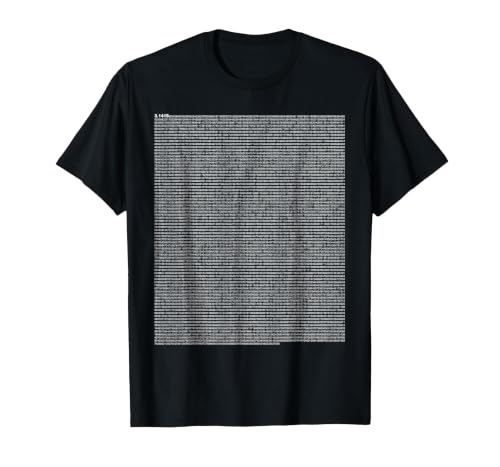Pi with 10000 Digits - Maths - Pi Day T-Shirt, Men, Black, 3X-Large
