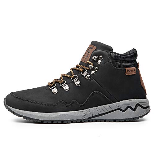 Men’s Hiking Ankle Boots Lightweight Casual Fashion sneaker(9,Black)