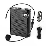 SHIDU Voice Amplifier, Bluetooth Voice Amplifier for Teacher Personal Speakers with Headset Support TF Card AUX FM Radio for Classroom Tour Guide Training Meeting Speech