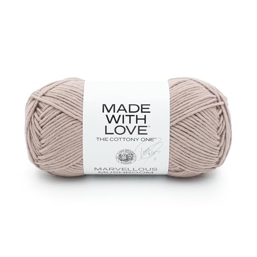 Image of Lion Brand Yarn Made with Love The Cottony One Yarn for Crocheting, Knitting, and Crafts, Marvellous Mushroom, 1 Pack